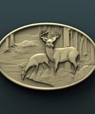 Deer Couple Plaque
