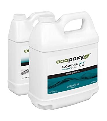 EcoPoxy FlowCast Kit Clear Casting for Wood Working 3L