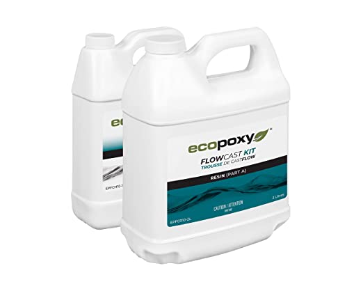 EcoPoxy FlowCast Kit Clear Casting for Wood Working 3L