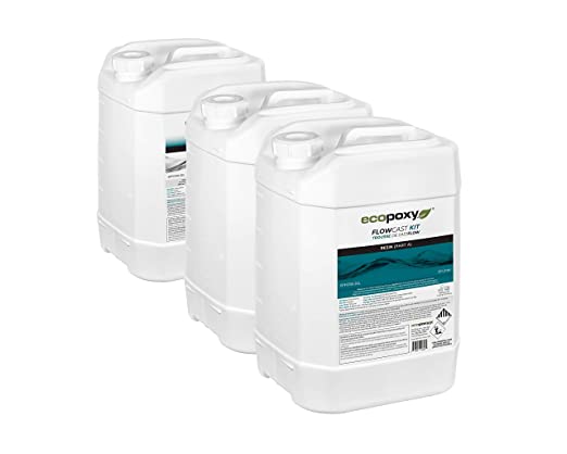 FlowCast Tote Set 2949kg (2765L) 1 EcoPoxy FlowCast Kit Clear Casting for Wood Working 60L