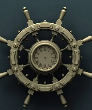 captain wheel clock