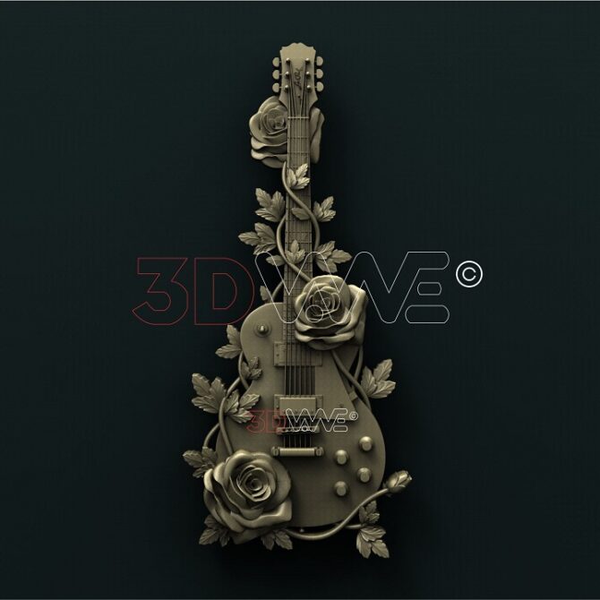 2192. GUITAR AND ROSES