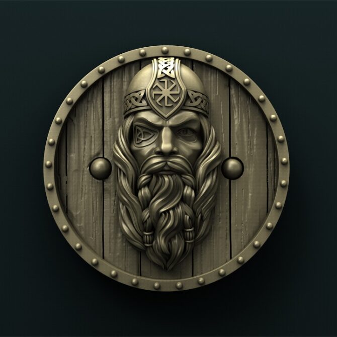odin wood carving