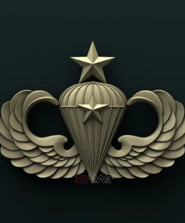 1435. Army Senior Combat Parachute 1st Award Badge