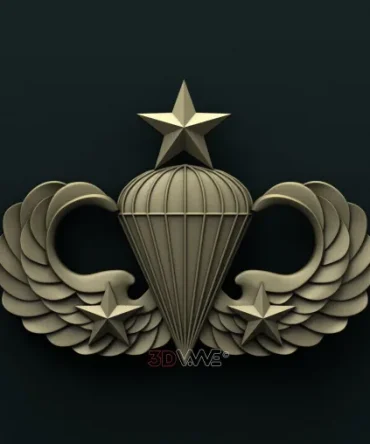 1438. Army Senior Combat Parachute 2nd Award Badge