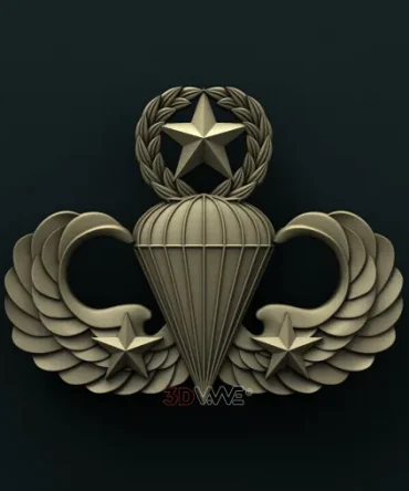 1439. Army Master Parachutist Combat 2nd Award Badge
