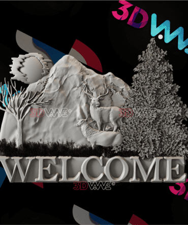 3030. DEERS WELCOME SIGN