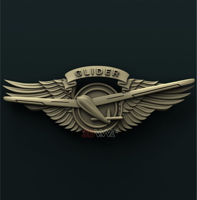 Glider pilot wings