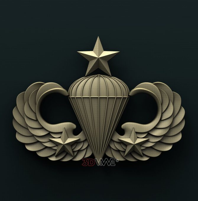 Army Senior Combat Parachute 2nd Award Badge